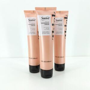Suave Thickening Cream Thick Look Lock Moisture Lightweight Styled Hair Set of 3